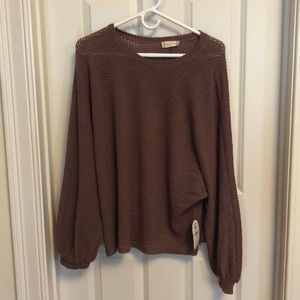 Altar’d state bell sleeve mauve blouse